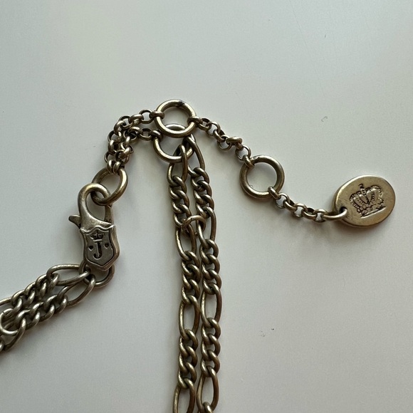 Y2K Juicy Couture Crystal Ribbon Chainlink Statement Necklace - Picture 6 of 10